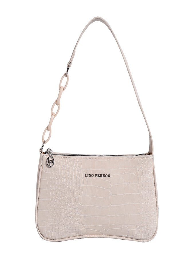 Lino Perros women fancy shoulder bag (OFFWHITE) - Image 1